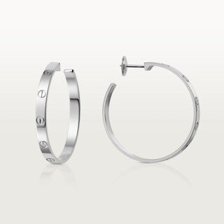 Silver Cartier Hoops - Miss Scrunchie